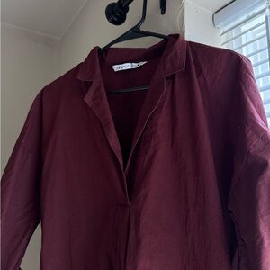 Zara Women's Burgundy dress